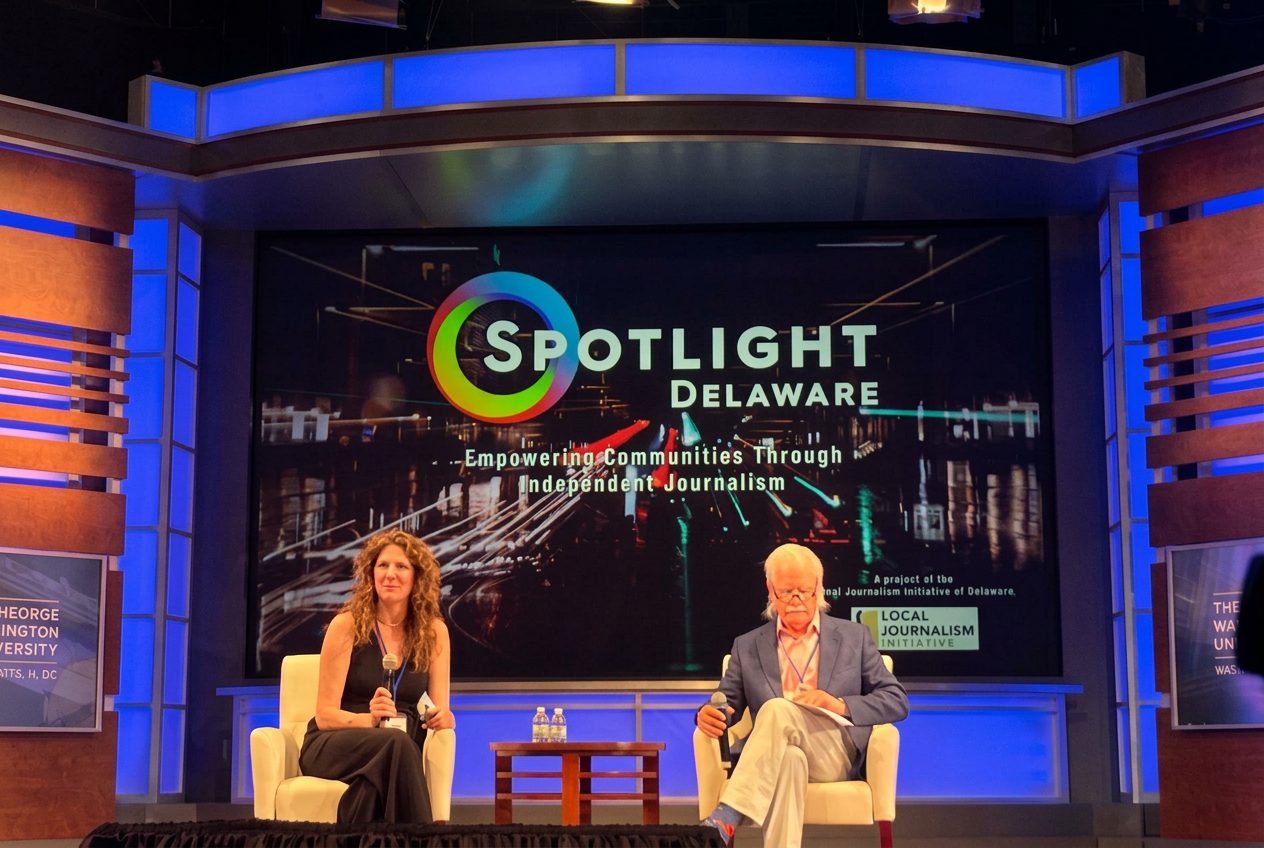 Spotlight Delaware journalism event on stage
